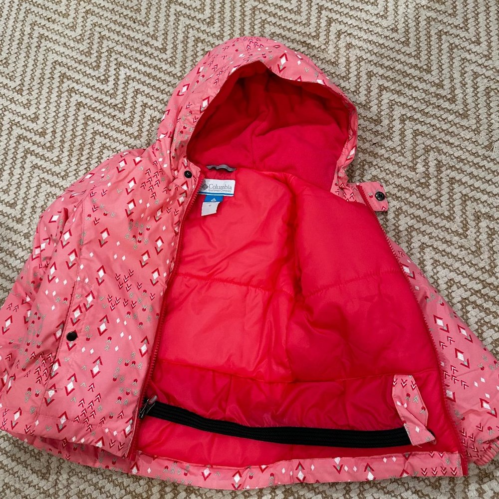 Columbia Sportswear Winter Ski Jacket Pink Print - Toddler Size 4
